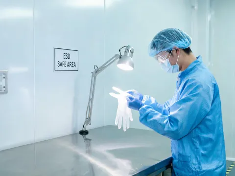 Cleanroom glove inspection