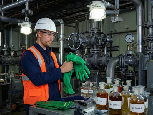 Oil gas mining chemical glove bundle